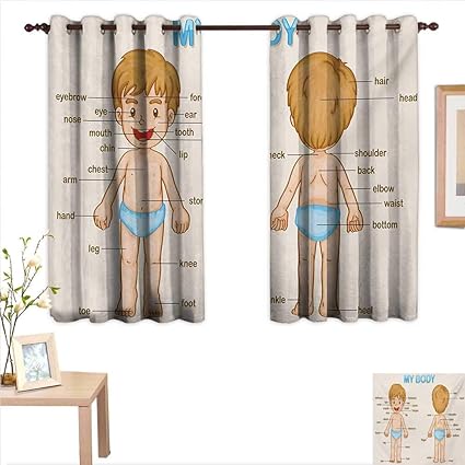 Amazon Com Superlucky Educational Decor Curtains By
