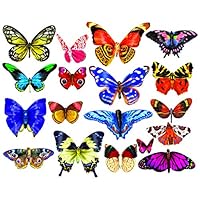 Butterflies 3 : A Collection of 18 Mini Shaped Puzzles Totaling 500 color coded pieces By Lafayette Puzzle Factory