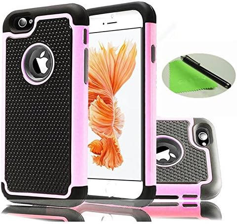 iPhone6 Case Coolzu(TM) 4.7 Inch Apple iPhone 6 6s Cases Slim Armor Full Body Hybrid Armor Protection Defender Cover (Pink)