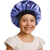 Satin Bonnet for Kids Baby, Double-layer with Soft Adjustable Elastic Band | Silk Bonnet for Girls Boys, Comfortable Sleep Cap for Toddler Child Natural Hair &amp; Curly Hair, Not Easy to Fall Off
