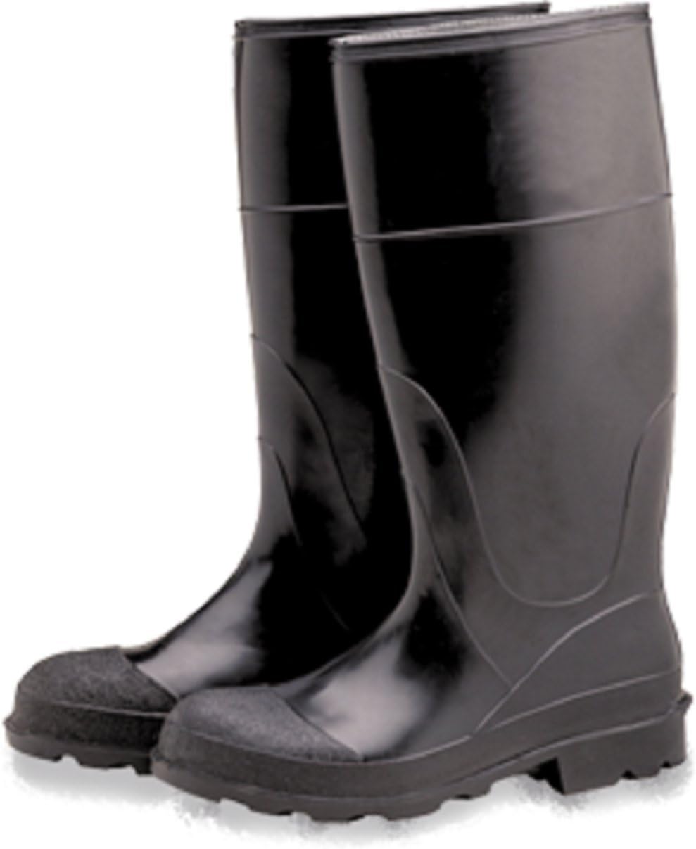 PVC Botas de hule industrial, Plain Toe 40,6 cm, 14 D(M) US, Negro
