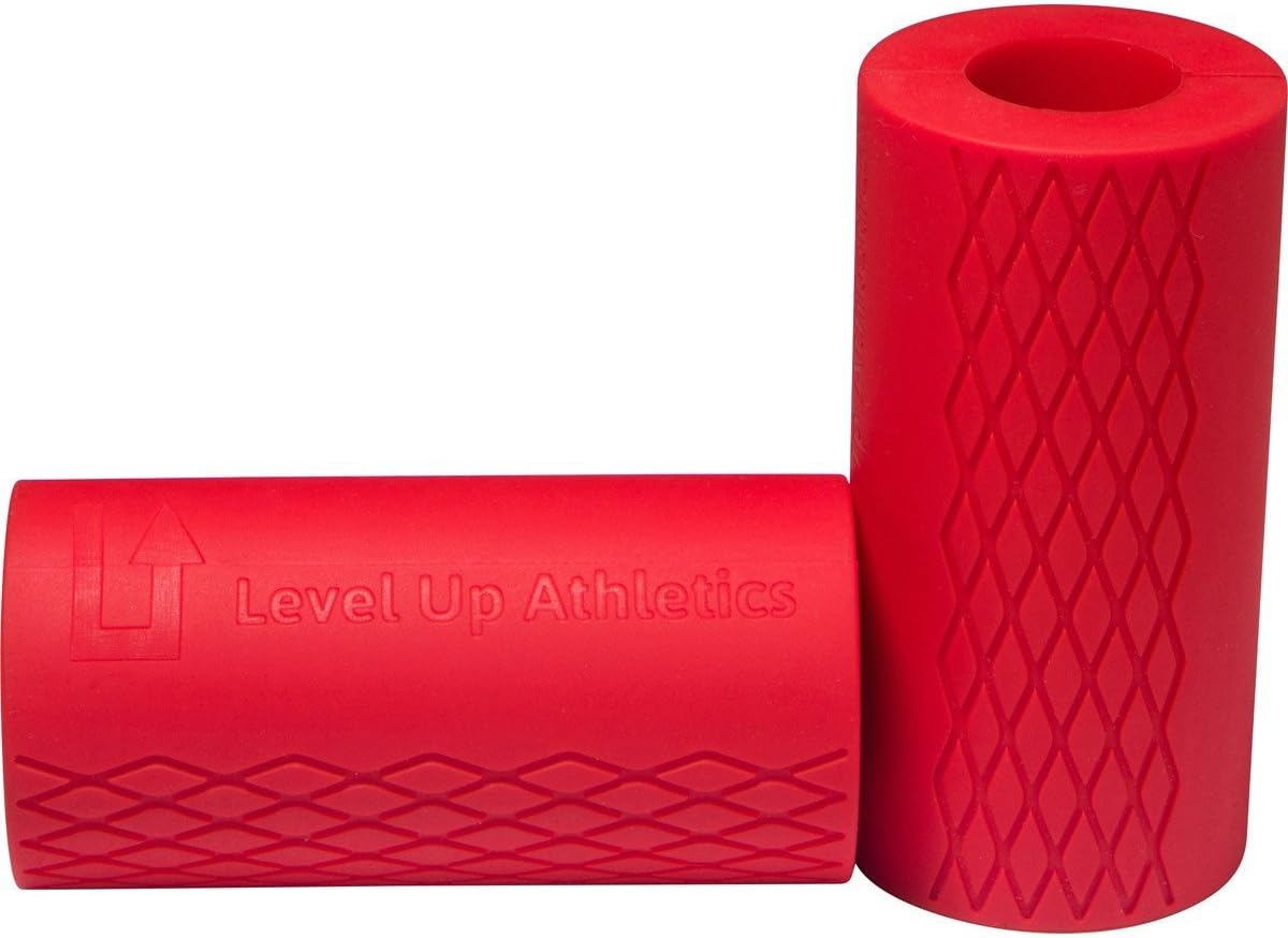 Thick Bar Grips for Barbell, Dumbbell, Kettlebell. Weightlifting Grips, Arm Builder Adapter for Muscle Growth to Forearm, Bicep, Tricep, Chest - Bodybuilding, Crossfit, Weight Training, Fitness