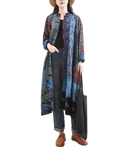 LZJN Women's Warm Long Overcoat Hooded Winter Quilted Parka