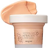 SKINFOOD Mask Apricot Trouble Care 120g - Facial Pore Clearing and Body Skin Soothing - Wash Off Face Masks, Clear & Smooth Skin - Shower-Proof Texture (4.23 oz)