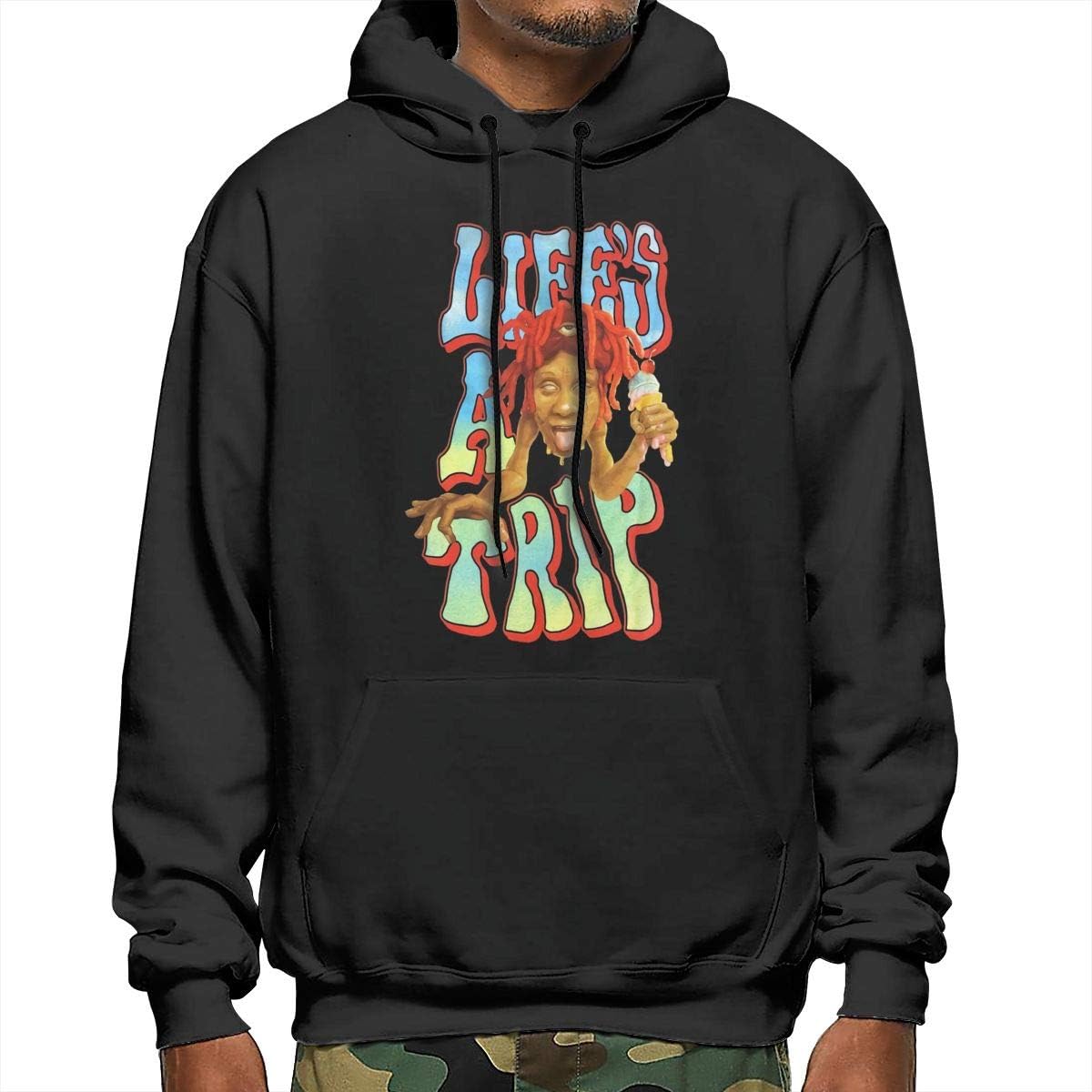 Trippie Redd Mans Hoodies Fashion Long Sleeve Tops Pocket Sweater Hooded Sweatshirt