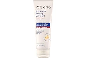 Aveeno Skin Relief Healing Ointment, 72-Hour Skin Protectant with Triple Oat & Shea Butter for Extra Dry, Cracked & Sensitive Skin, Fragrance-Free & Multi-Use for Lips, 7.2 oz