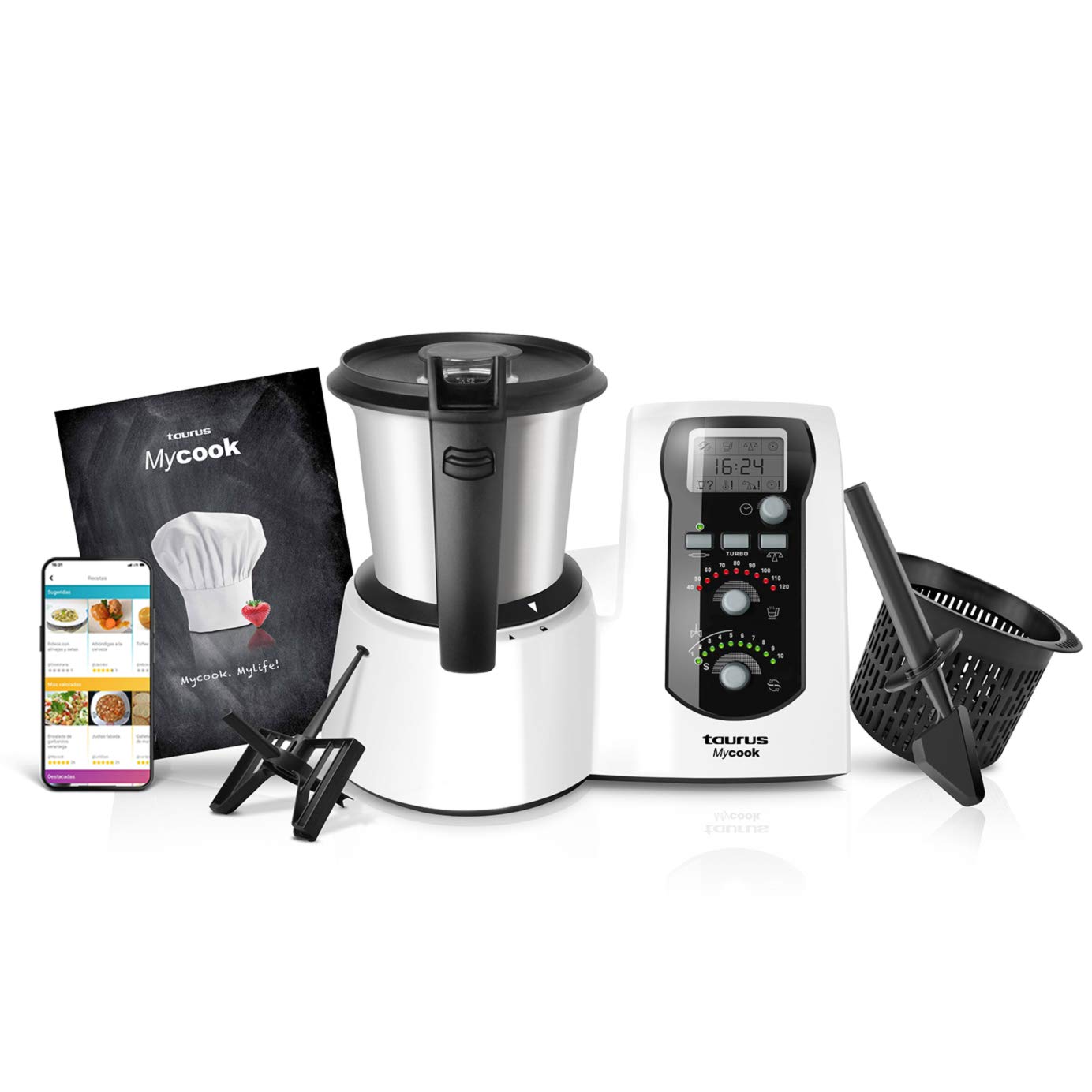 Taurus-Mycook-Easy-Robot-de-Cocina-app-mycook-miles-de-recetas-gratuitas-Multifuncion-1600W-2L-Induccion-hasta Taurus-Mycook-Easy-Robot-de-Cocina-app-mycook-miles-de-recetas-gratuitas-Multifuncion-1600W-2L-Induccion-hasta
