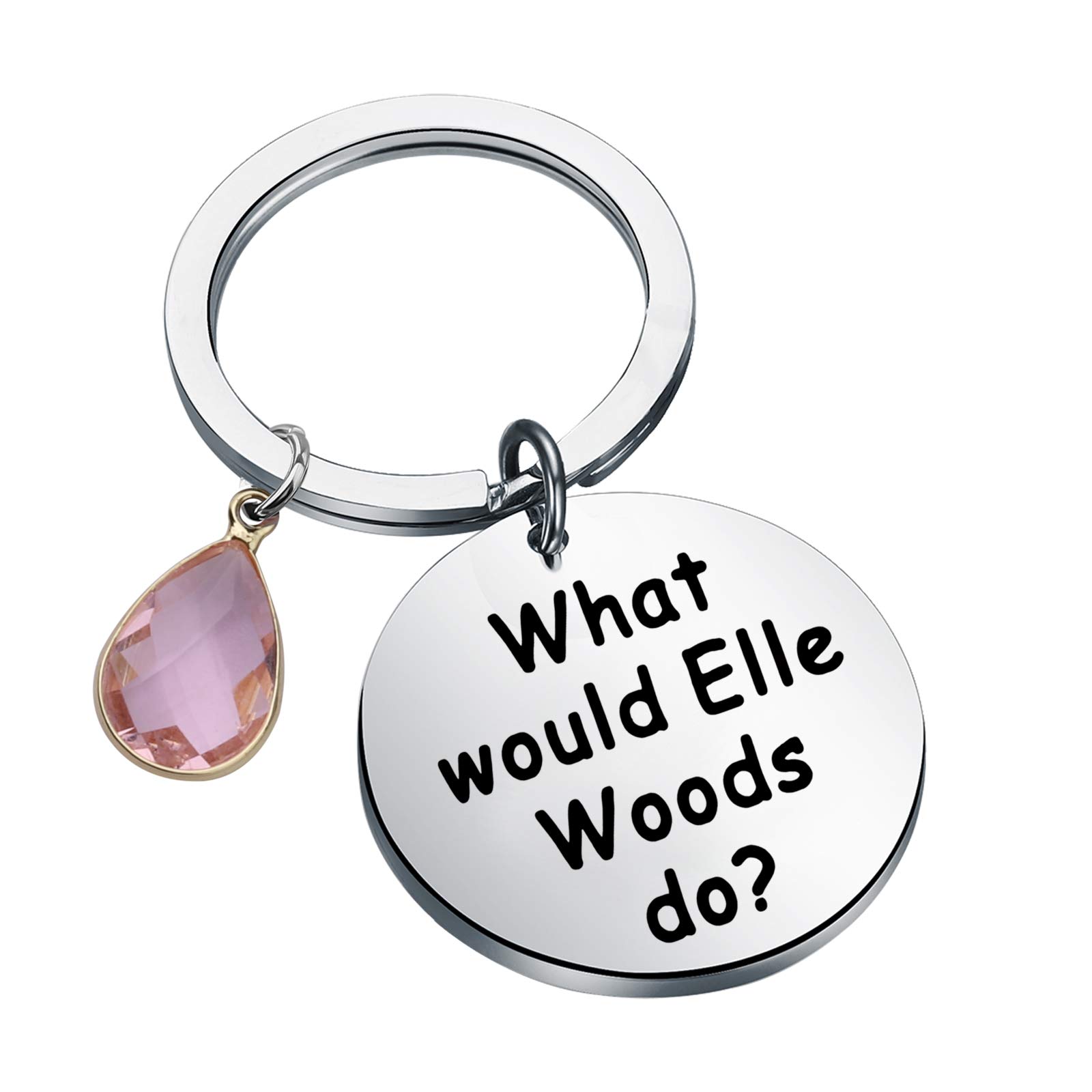 CENWA Legally Blonde Inspired What Would Elle Woods Do Keychain Law Student Gift Law School Graduation Gift Attorney Gift (Would Elle Woods do K)