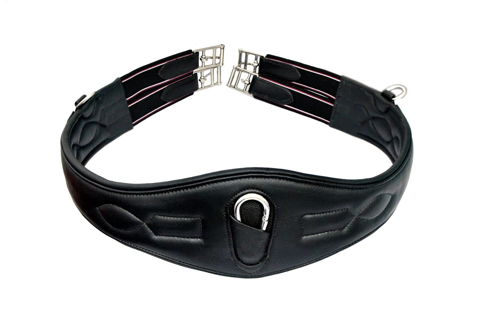 Equipride ALL PURPOSE GIRTH SUPERSOFT ANATOMICAL GIRTH MADE ON COW LEATHER (110 cm, Black)