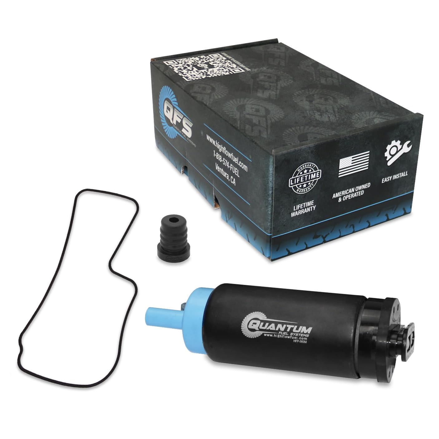 QFS OEM Marine/Outboard Fuel Pump Replacement for Mercury 20HP 25HP 30HP 40HP 50HP 60HP 4-Stroke Outboard Inc. Filter/Strainer, Tank Seal Gasket & Grommet, 2002-2012, OEM 892267A51