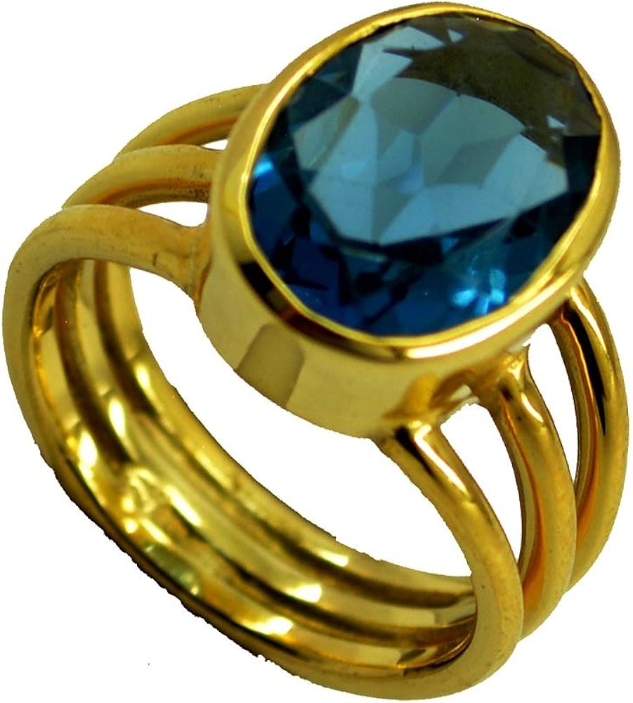 Amazon Com Jewelryonclick Blue Topaz Cz Gold Plated Rings Her Astrology Gemstone Jewelry Size 5 6 7 8 9 10 11 12 Jewelry amazon com