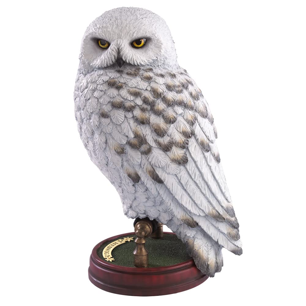 The Noble Collection Harry Potter Hedwig Sculpture - 9.5 cm (24 cm) Hand Painted Resin Snowy Owl Statue - Officially Licensed Film Set Movie Props Gifts