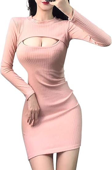 Sexy Nao Pan Bust Sweater Bodycon Dress 