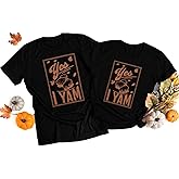 She's My Sweet Potato I Yam T-Shirt Couples Holiday Matching Shirts for Husband and Wife Casual Short Sleeve Tops
