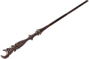 Handicraftviet Moon Wand - Hand Carved Wooden Magic Wand, Wizard Wands for Collectible Cosplay, Best Gift for Adult and Kid (Moon Wand)