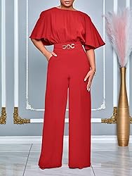 Jumpsuit for Women Dressy Elegant Plus Size Wide