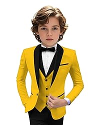 Tuxedo Suits for Boys 3 Pieces Slim Fit Boys Formal