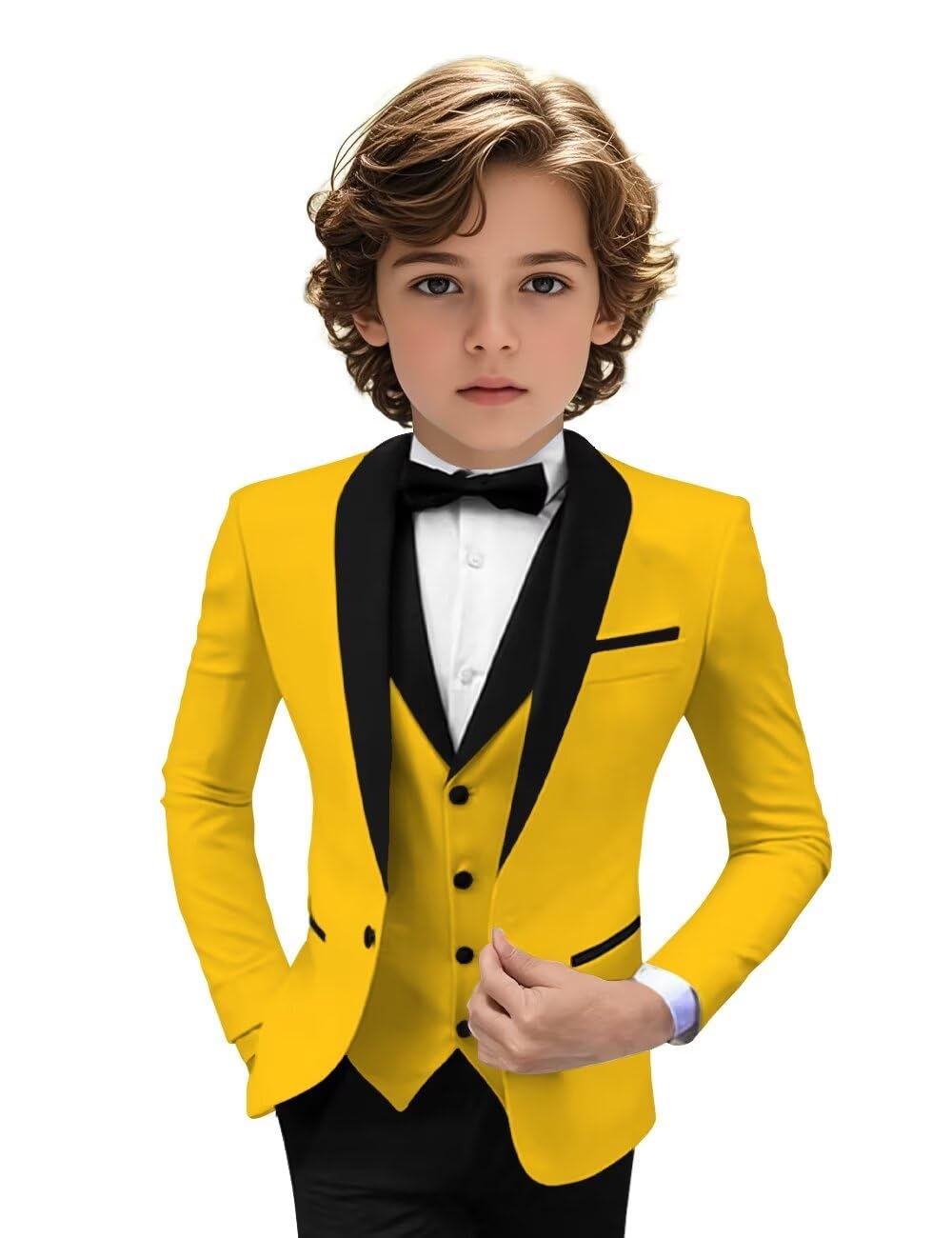 Tuxedo Suits for Boys 3 Pieces Slim Fit Boys Formal