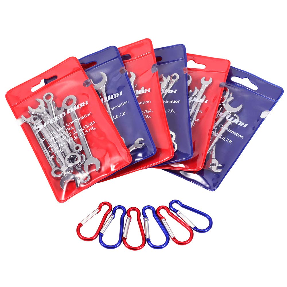 SPEEDWOX Ignition Wrench Set SAE Metric Small Open and Box Wrenches Mini Spanner Set Combination Wrench Set with Portable Storage Pouches