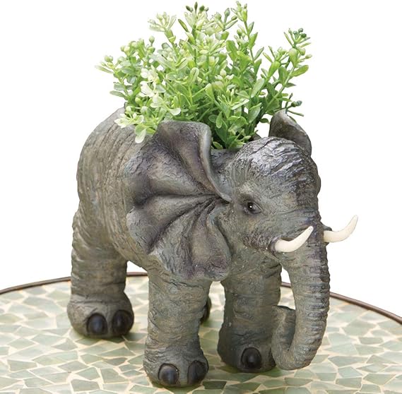 Bits and Pieces Elephant Safari Planter Decorative Garden Plant