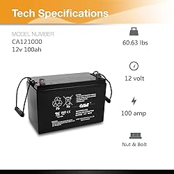 Casil 12v 100ah deep cycle battery Rechargeable