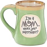 1 X I'm a Mom Superpower Lime Green 18 Oz Mug