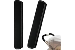 LIXIONGBAO 2Pcs 10.82 * 5.51inches Stroller Handlebar Cover,Pushchair Armrest Handle Protector Cover,Pram Bumper Bar Dustproof Handle Gloves Replacement Removable Universal Protective Case Grip Bar Covers