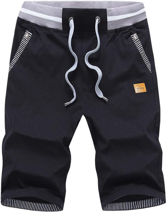 mens shorts with elastic waist and drawstring