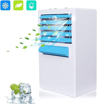 Zhina Mobiles Klimagerat Mini Luftkuhler Mobile Klimaanlage Klein Luftbefeuchter Tragbare Klima Ventilator Mit 3 Geschwindigkeitsstufen Fur Buro Schlafzimmer Haushalt Amazon De Baumarkt