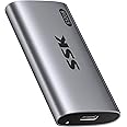 SSK 512GB SSD External Hard Drive, Portable SSD Up to 550MB/s Fast Solid State Drives External, USB 3.2 Gen2 for iPhone 15/16 Pro, Win, Mac, Android with LED Light, Trim, Smart Supported