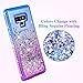 Ruky Galaxy Note 9 Case, Colorful Quicksand Series Glitter Flowing Liquid Floating Bling Diamond Premium Soft TPU Women Girls Phone Case for Samsung Galaxy Note 9 (2018) (Blue Purple)