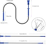Housolution 28in Grabber Tool with LED Light Bendable Four-Claw Reacher Blue view 7
