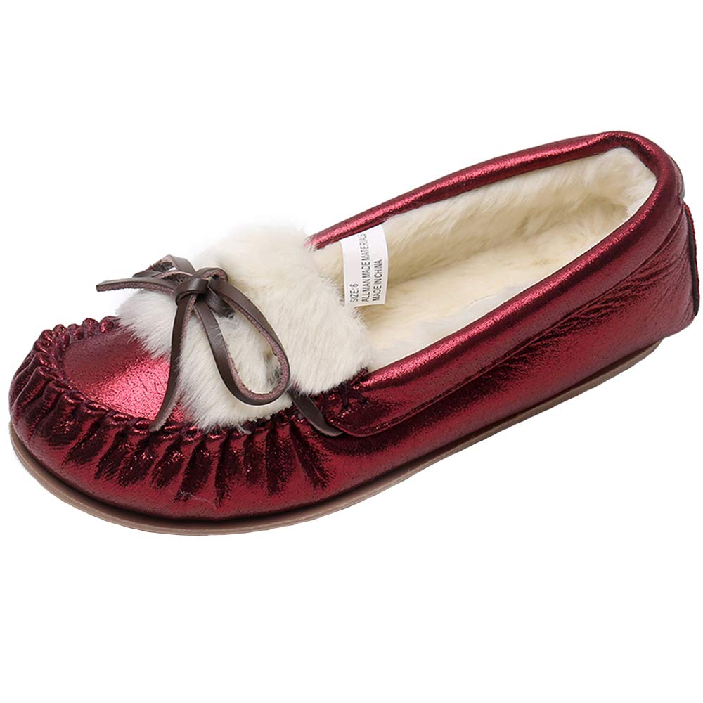 womens sequin moccasin slippers