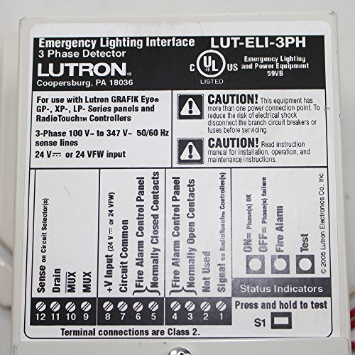 Lutron Grafik Eye LUTELI3PH Emergency Lighting Interface 3 Phase