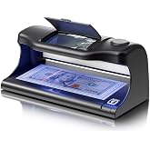 Aneken AL-18 Counterfeit Bill Detector with Dual LED UV Light, 4 Easy Tests of Security Strip, Watermark, Ink, Magnifying, Counterfeit Money Detector Machine, Money Checker of All Currency &amp; Cards