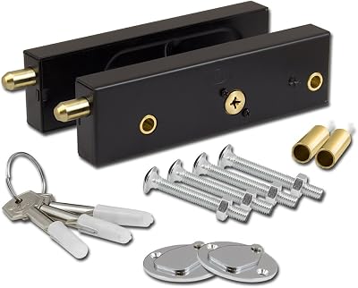 Asec AS1997 Garage Door Lock Black - Fits up to 38 mm Door Thickness