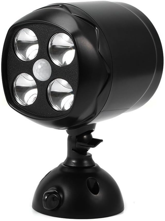 Spotlight 4 LEDs Super Bright, Weihao Wireless Motion Sensor Security Light Waterproof Wall Light for Garden/Garage/Walkways