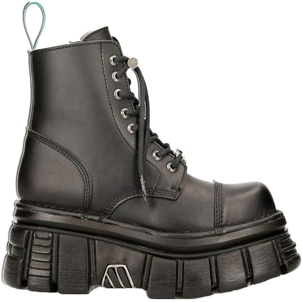 Amazon.com | NEW ROCK Unisex TANK083-C1 Real Leather Combat Black