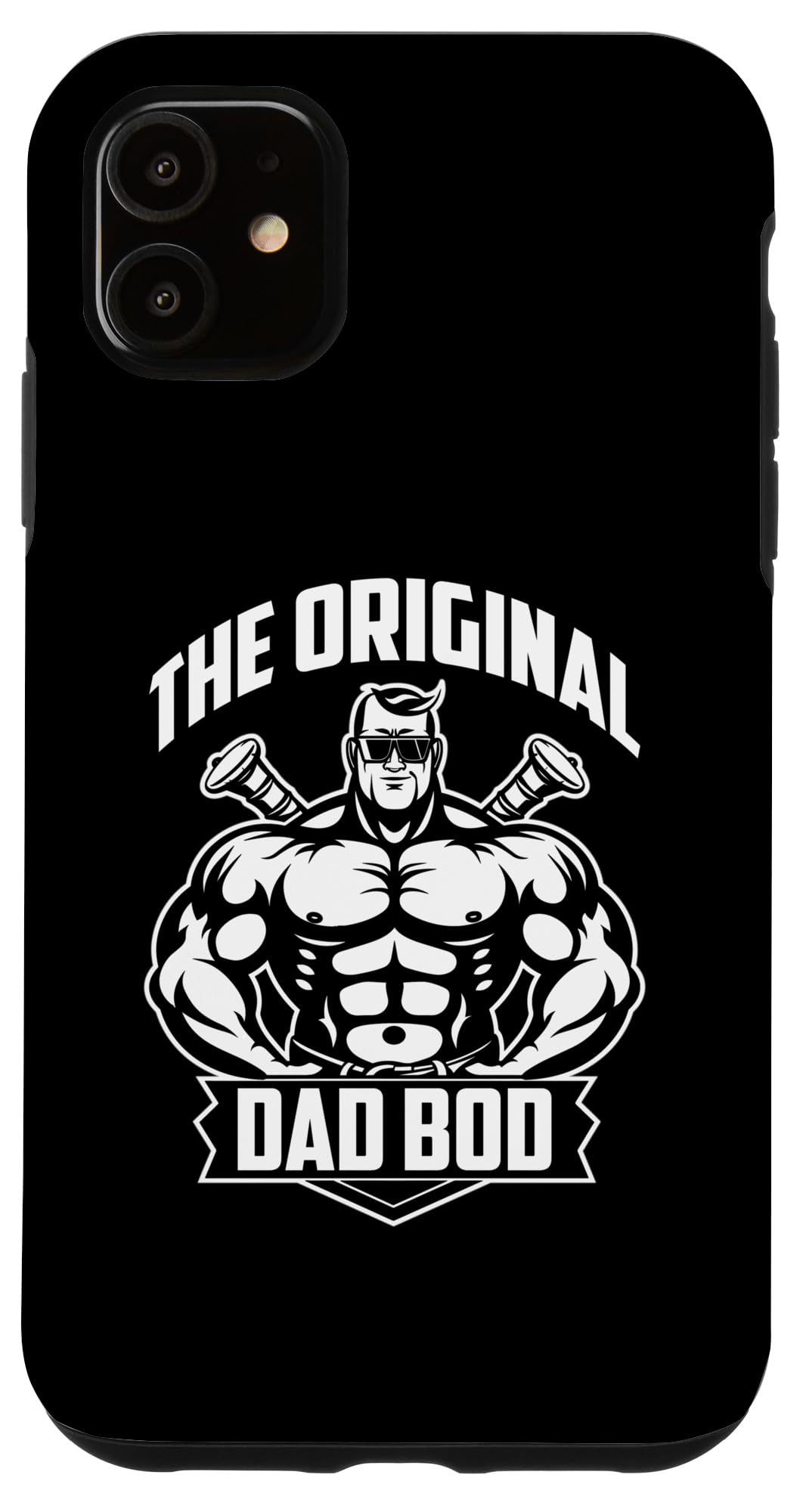 iPhone 11 The Original Dad Bod Muscle Flexing Emblem Case
