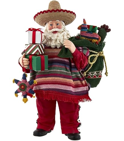 Amazon.com: Santa's Workshop 9310 Mexican Santa Figurine, 18