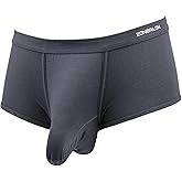ZAIGGUT Men's Bulge Enhancing Underwear Dual Pouch Boxer Briefs Soft & Breathable Trunk Underwear for Men