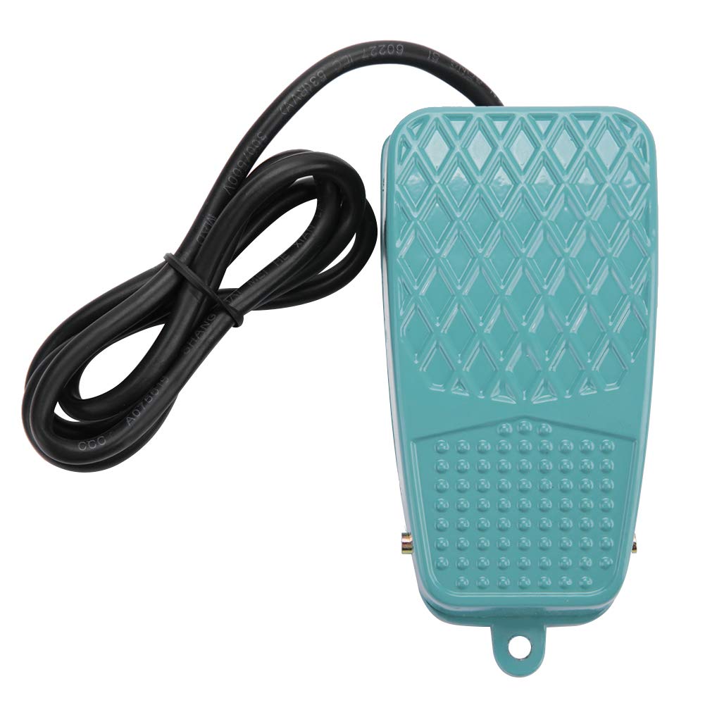 Foot switch,Foot Pedal Switch,Non-slip Aluminum Alloy Electric Reset Foot Pedal Switch Momentary Power Foot Controller 10A 1000 times/hour