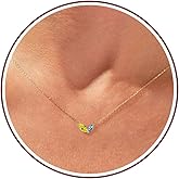 Valentines Day Gifts for Her Teens, Mothers Day Gift Birthstone Necklace for Women Dainty Gold Necklace with 2 Birthstone Teen Girl Gifts Trendy Stuff Birthday Gift Moms Graduation for Daughter Girlfriend Friend