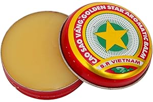 ITHARION Cao Sao Vang 3 X New Golden Star Balm Vietnam 3g Each/9g Total (Natural)