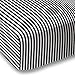 Virah Bella Striped 6-Piece Full Sheet Set - Deep Pocket Luxury Hotel Quality Bedding, Stain & Wrinkle Resistant, Breathable Cooling Bed Sheets with 2 Extra Pillow Cases - Black & White