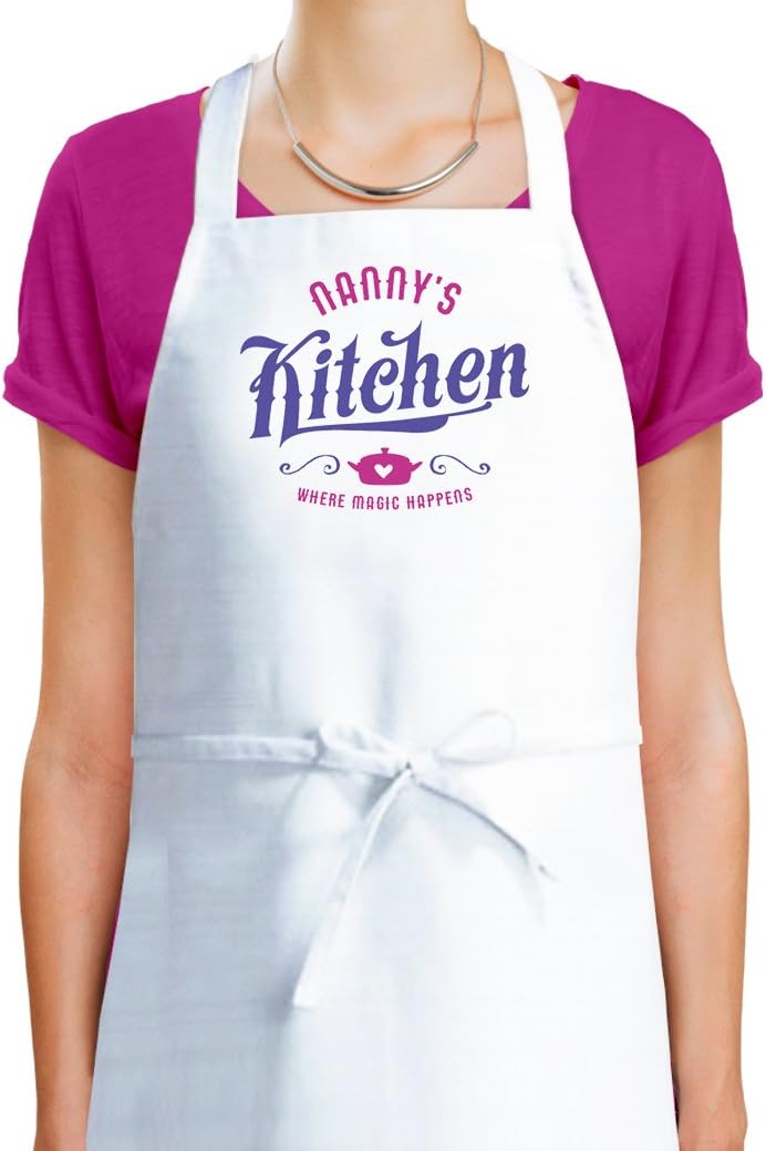 D Design Invent Print! Nanny Apron Cooking Birthday Gift Where Magic Happens Funny Kitchen Present for Women