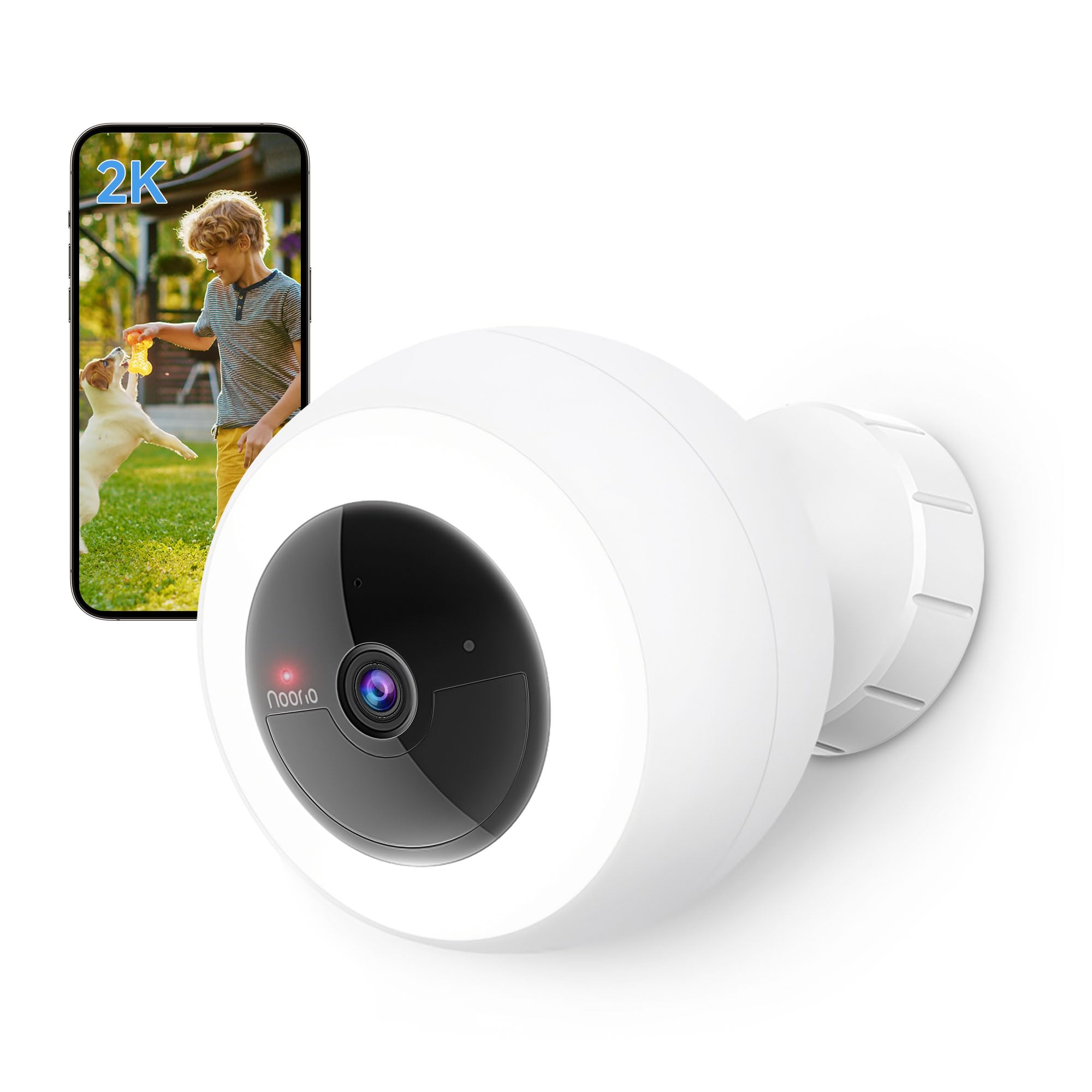 Photo 1 of Noorio B310 Wireless Outdoor Security Camera with 600lm Spotlight, 12600mAh Battery-Powered Solar Camera with 16GB Free Local Storage, 2K Color Night Vision, 2.4GHz WiFi Only