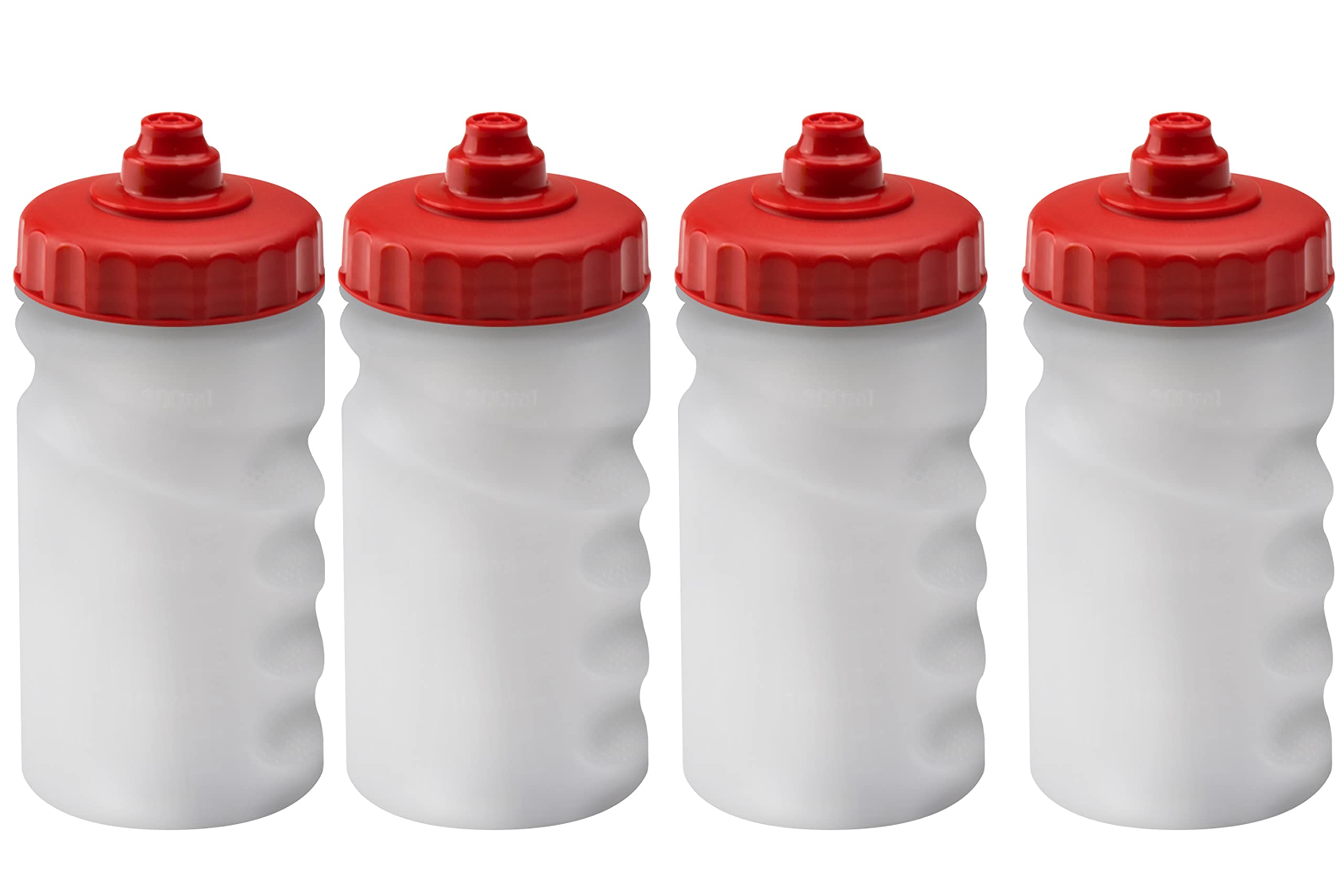 Foxberry 300ml Children's Small Reusable Water Bottles - 4 Pack - Hands Free Lid - Spill Proof - Leakproof Spout - BPA Free - Dishwasher Safe - Sports - School - Clubs
