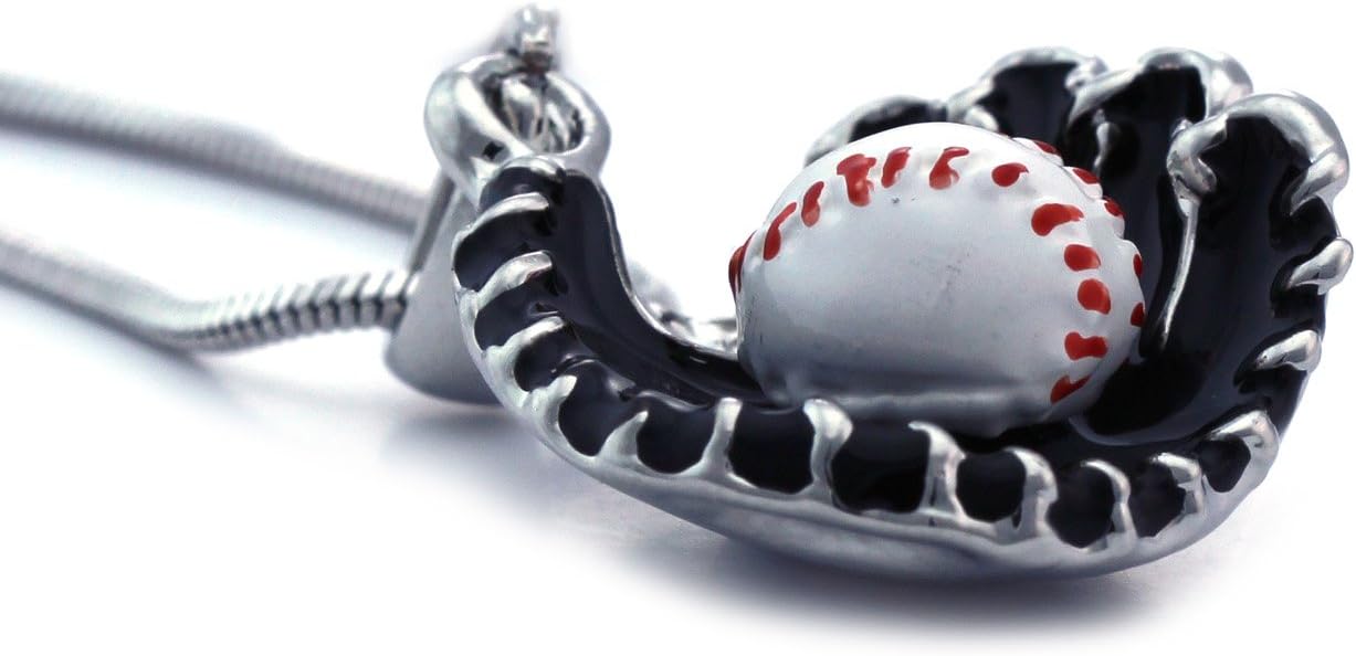 cocojewelry Baseball Glove Sports Charm Player Pendant Necklace Fashion Jewelry
