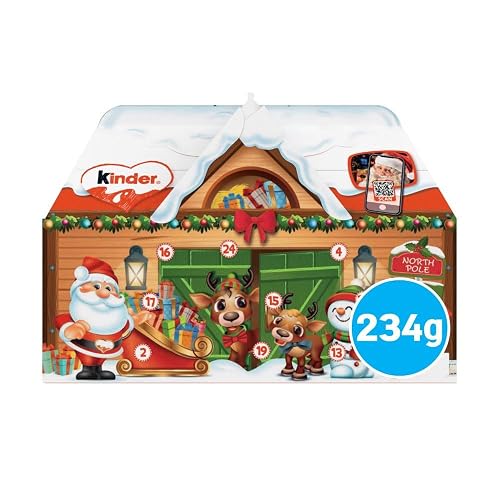 Kinder Chocolate House Christmas Advent Calendar 2025, Fine Milk Chocolate with a Milky Filling, Pack of 24 (234g)